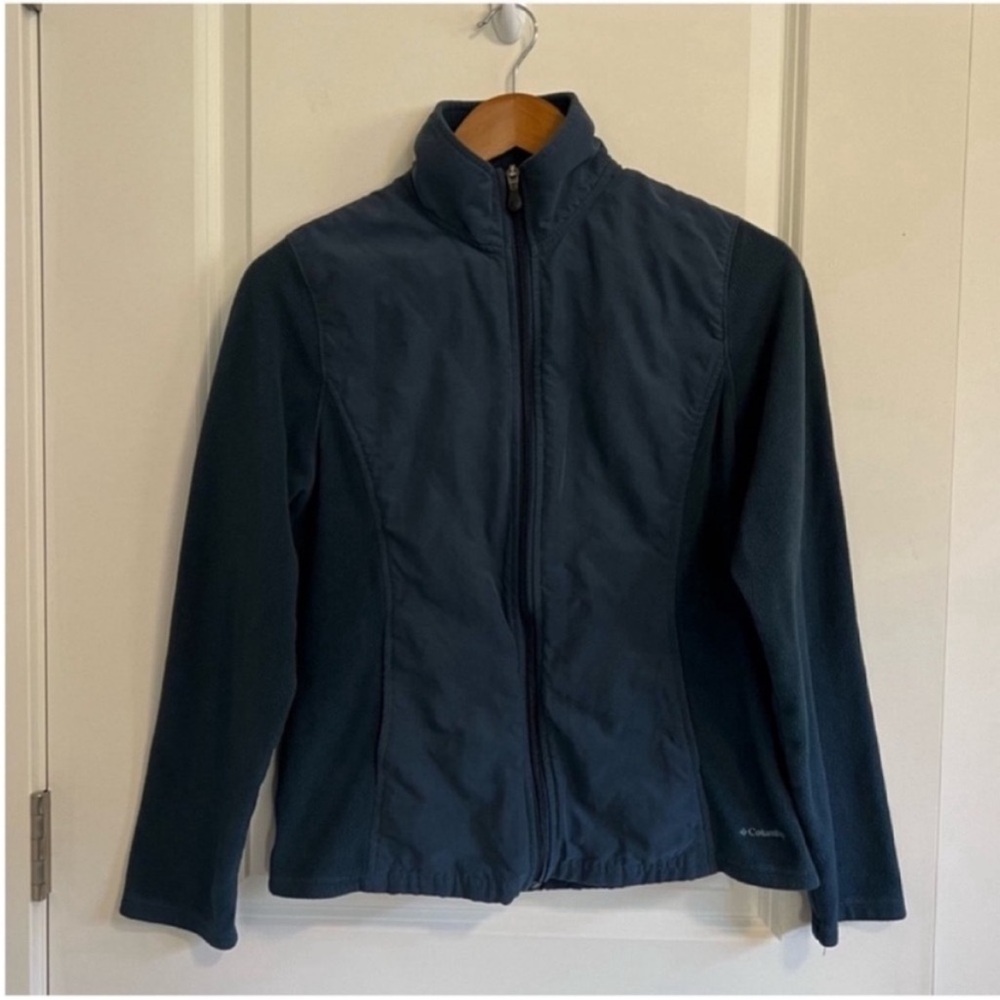 Columbia Women's Jacket Fleece Dark Blue Full Zip Size Small - Picture 2 of 7
